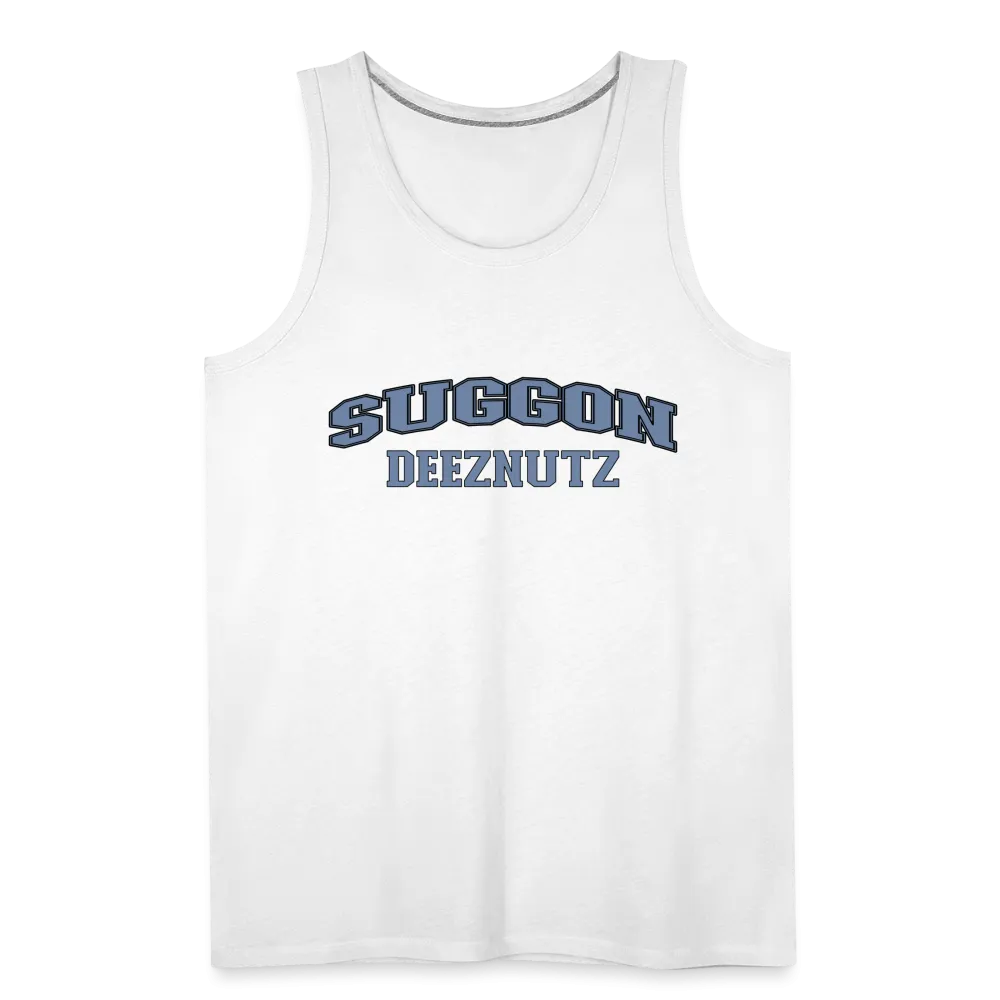 Suggon Deeznutz Tank Top (in Blue Ball Colors - Funny Sexual Humor)