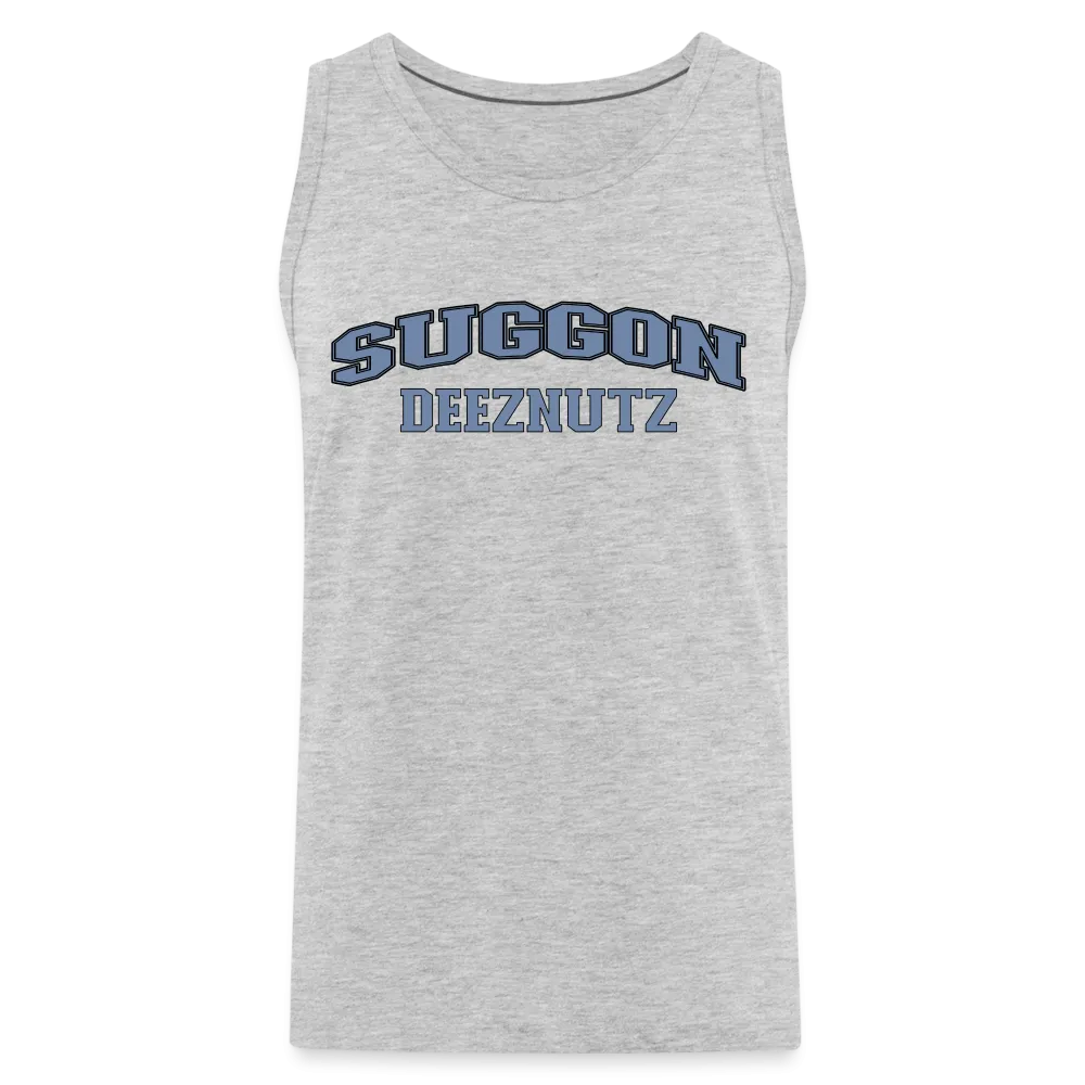 Suggon Deeznutz Tank Top (in Blue Ball Colors - Funny Sexual Humor)