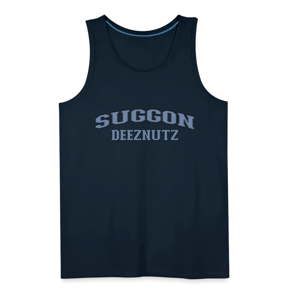 Suggon Deeznutz Tank Top (in Blue Ball Colors - Funny Sexual Humor)