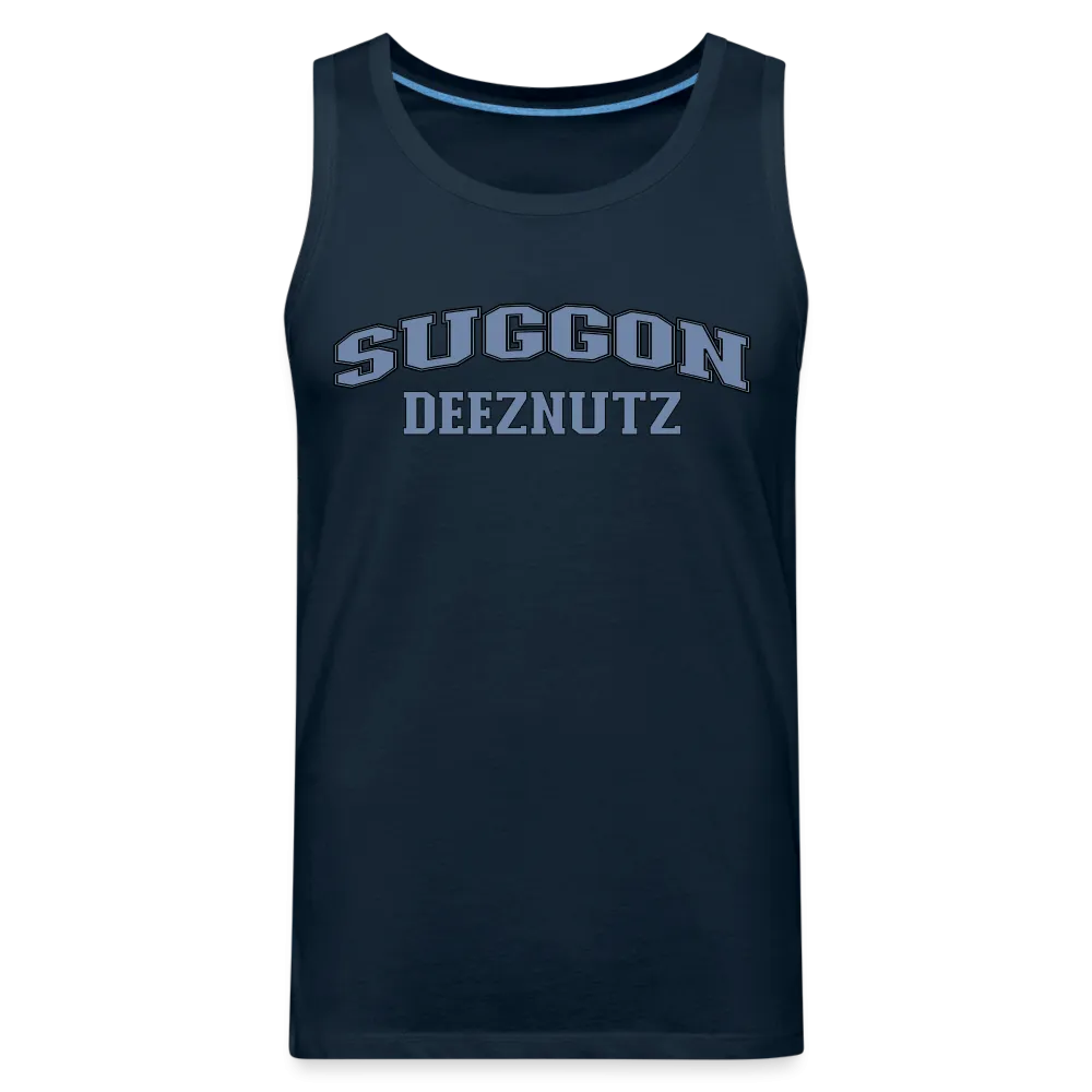 Suggon Deeznutz Tank Top (in Blue Ball Colors - Funny Sexual Humor)