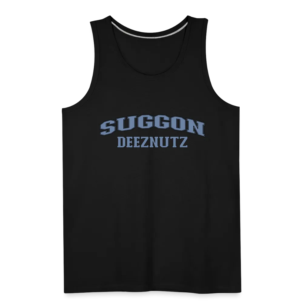 Suggon Deeznutz Tank Top (in Blue Ball Colors - Funny Sexual Humor)