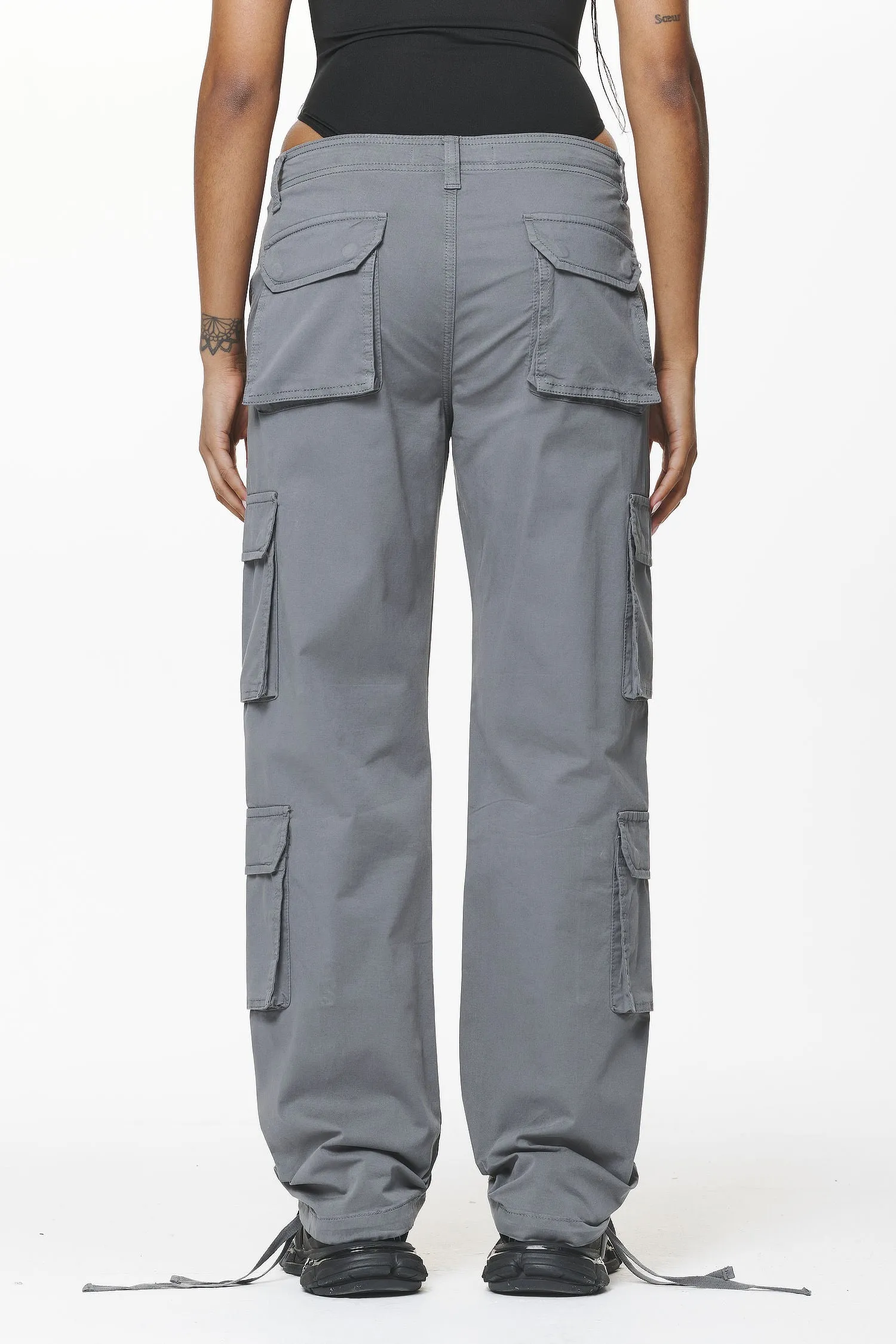 Tanum Wide Cargo Pants Anthracite Grey