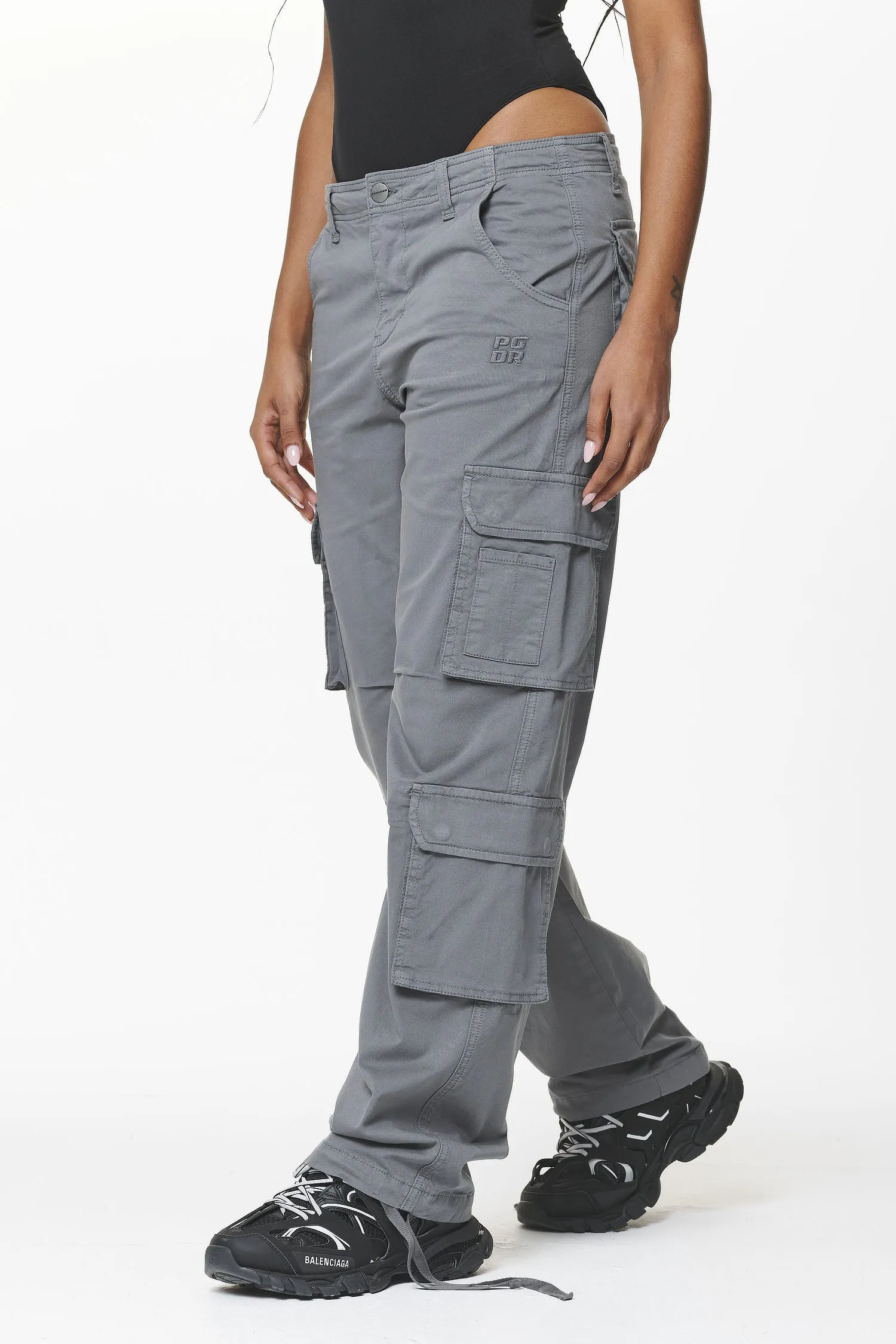 Tanum Wide Cargo Pants Anthracite Grey