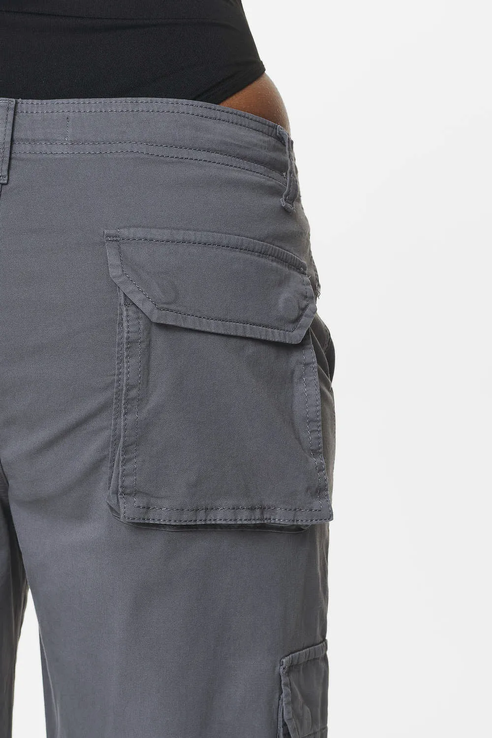 Tanum Wide Cargo Pants Anthracite Grey