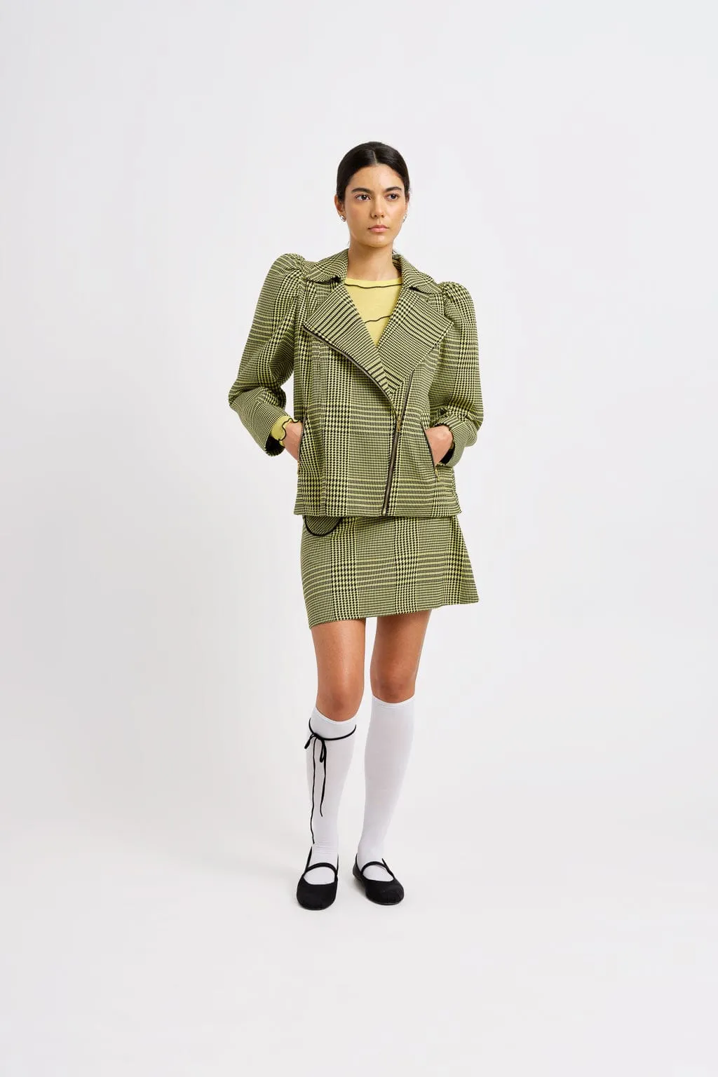 Tate Mini Skirt Yellow Plaid