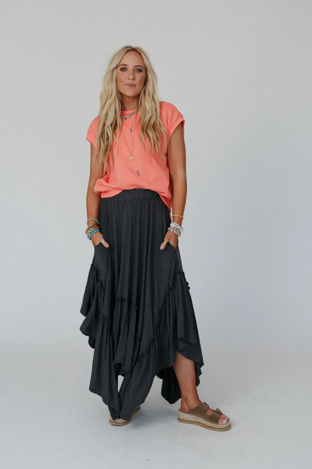 The Nest Forever Beauty Maxi Skirt - Charcoal