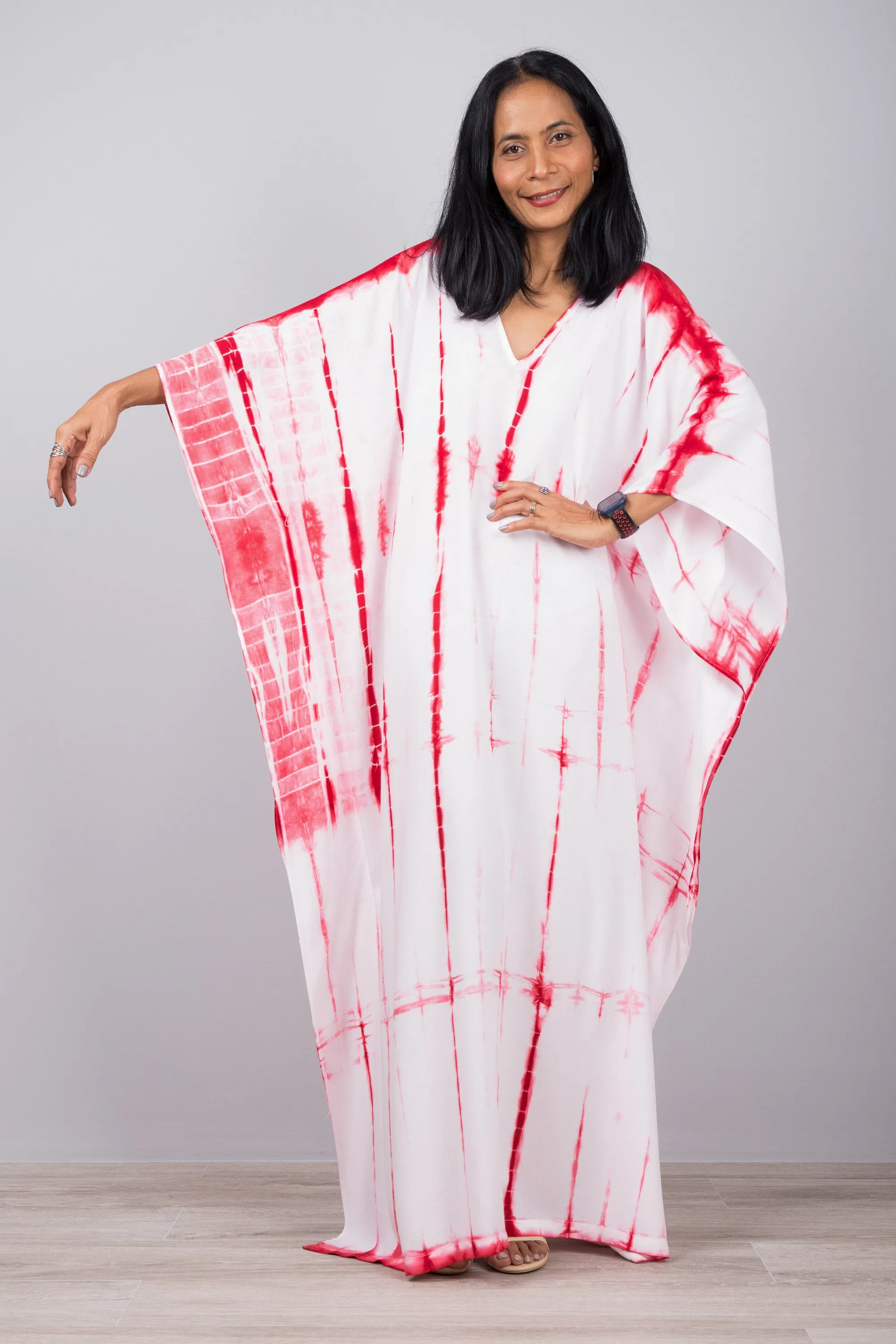 Tie dye kaftan dress