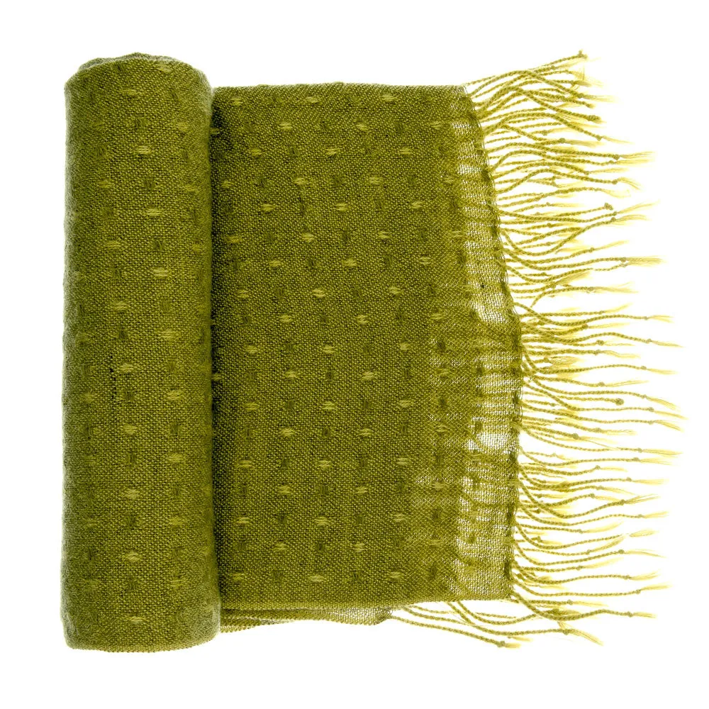 'Toasty' Warm Soft Premium Winter Scarf - Dot Pattern - Apple Green