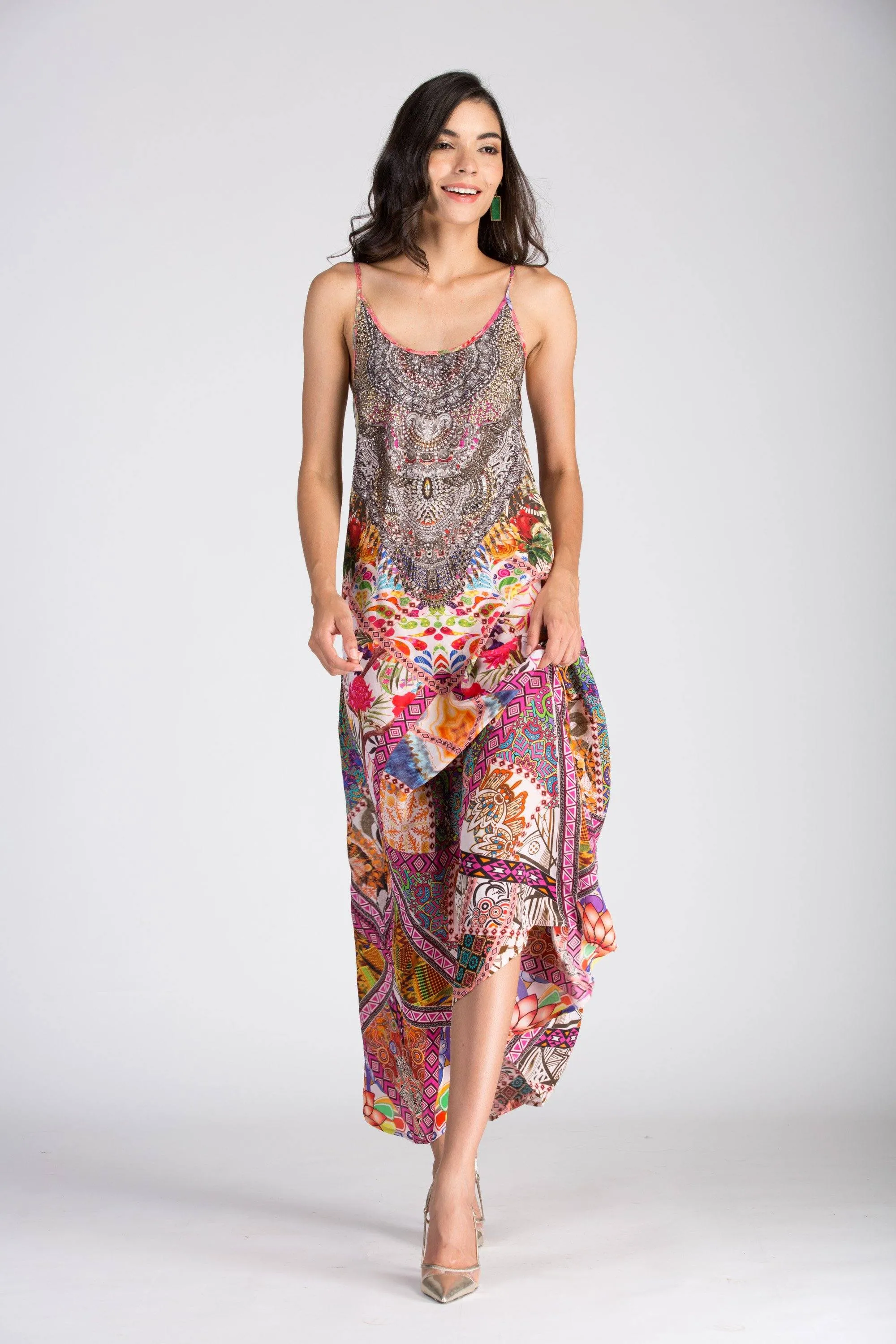 TUNISIA - MAXI DRESS WITH ADJUSTABLE STRAPS