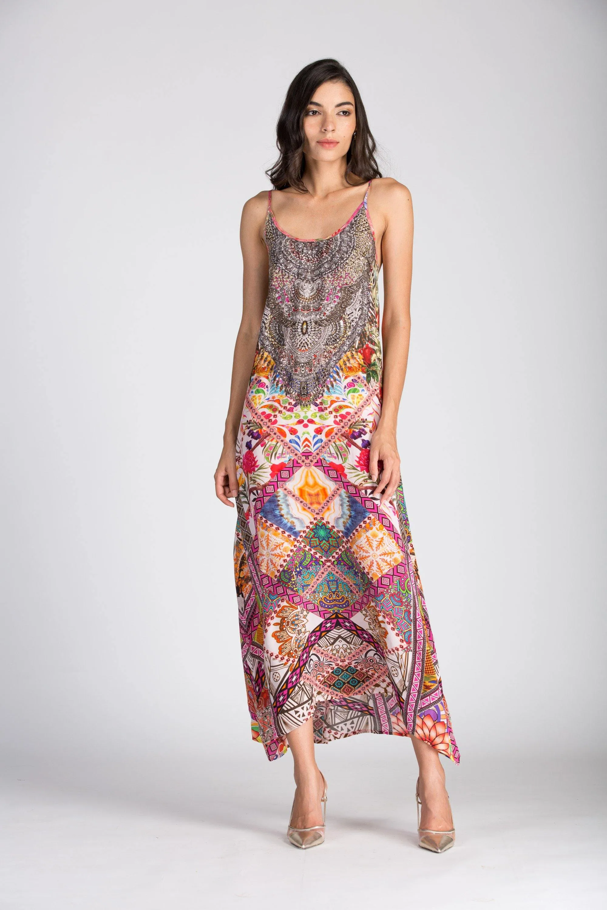 TUNISIA - MAXI DRESS WITH ADJUSTABLE STRAPS