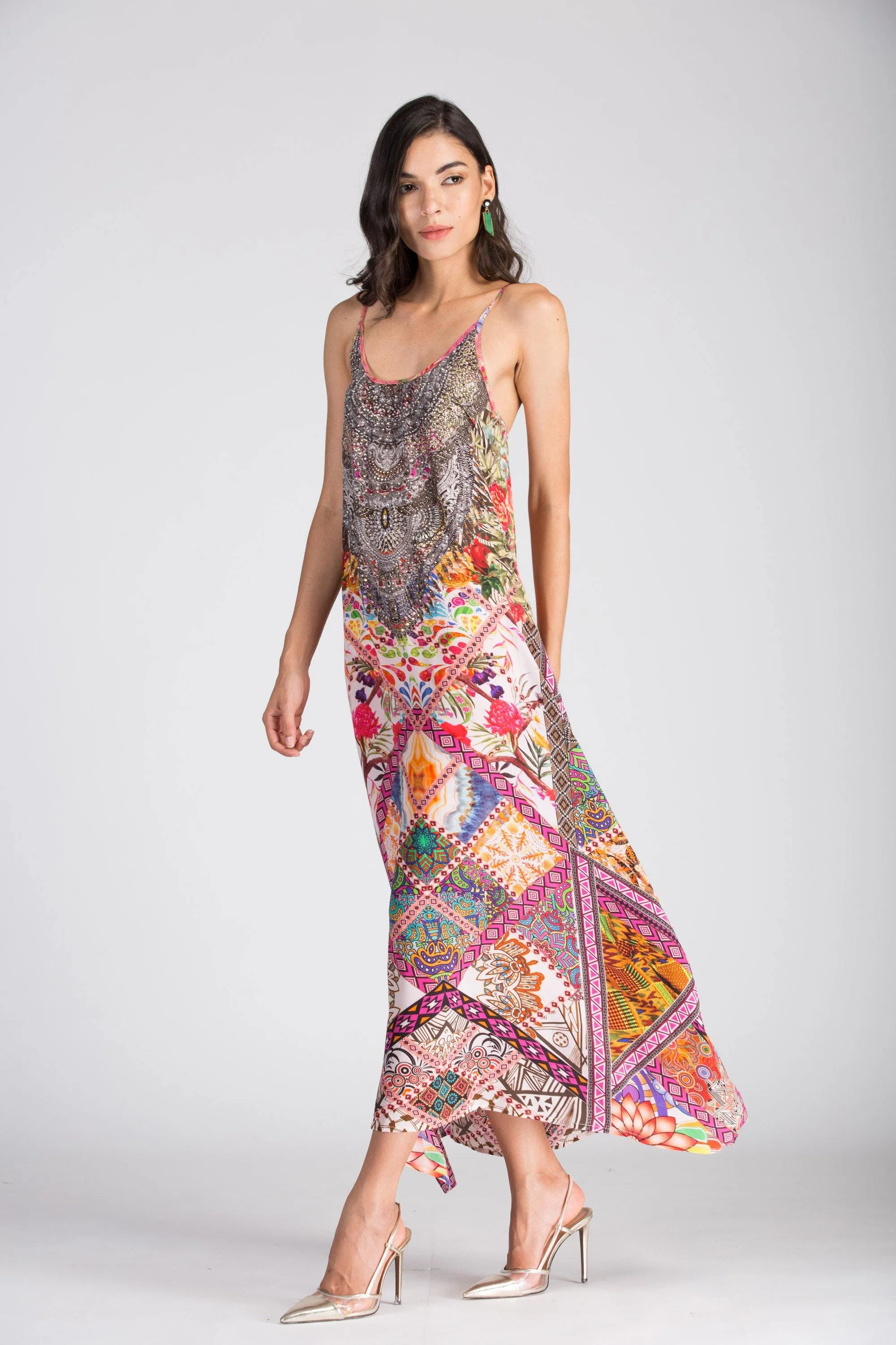 TUNISIA - MAXI DRESS WITH ADJUSTABLE STRAPS