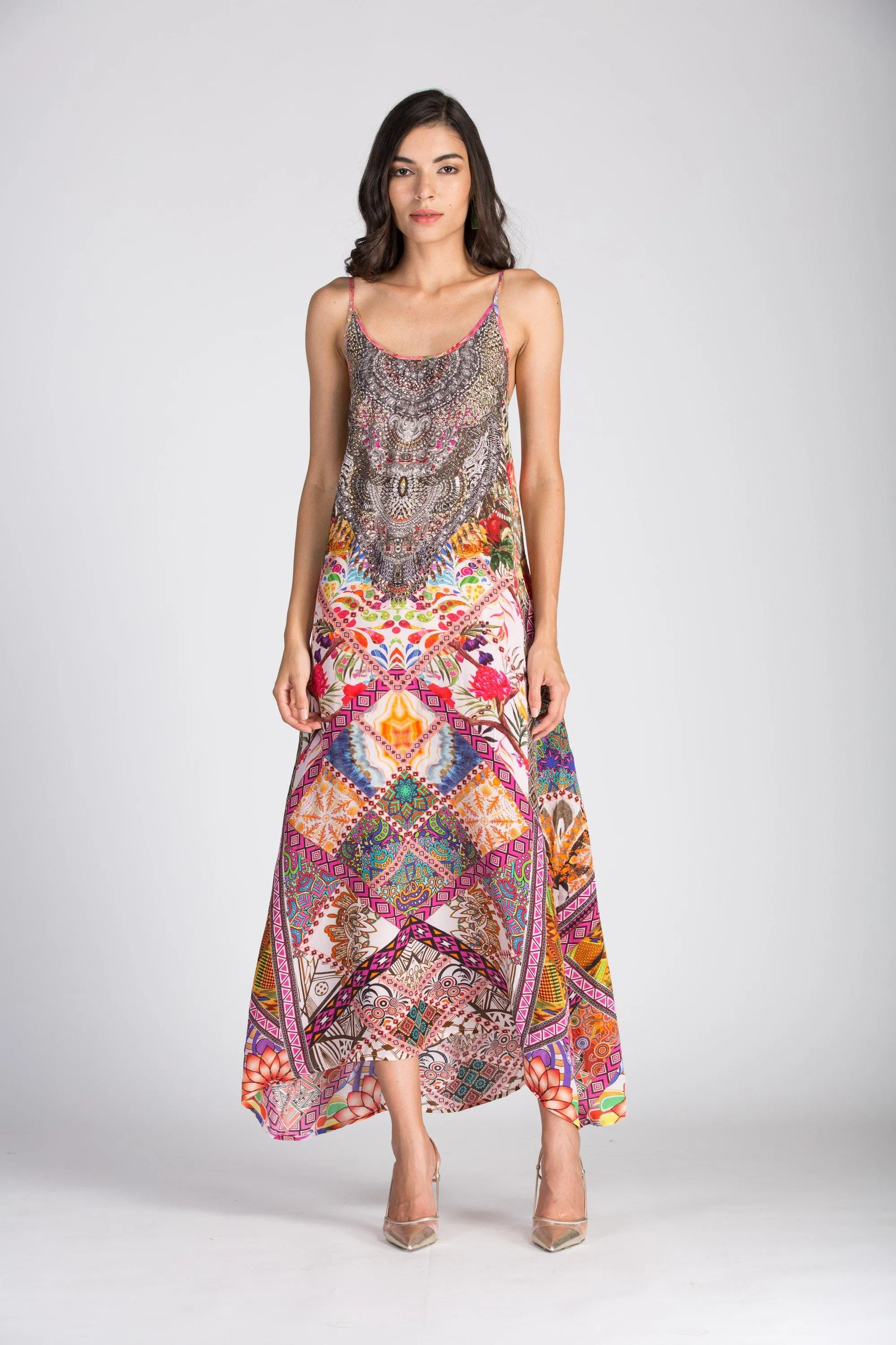 TUNISIA - MAXI DRESS WITH ADJUSTABLE STRAPS