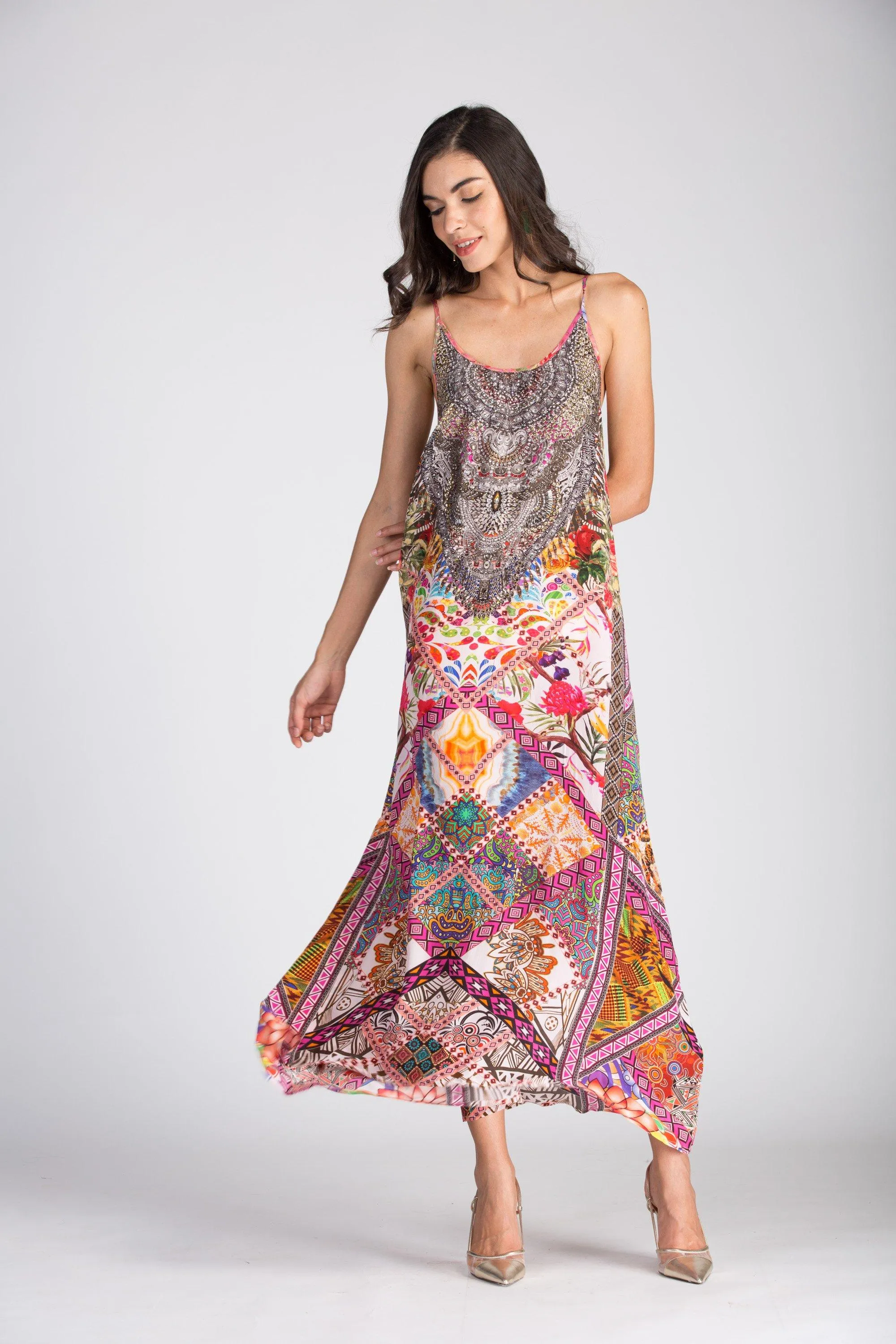 TUNISIA - MAXI DRESS WITH ADJUSTABLE STRAPS