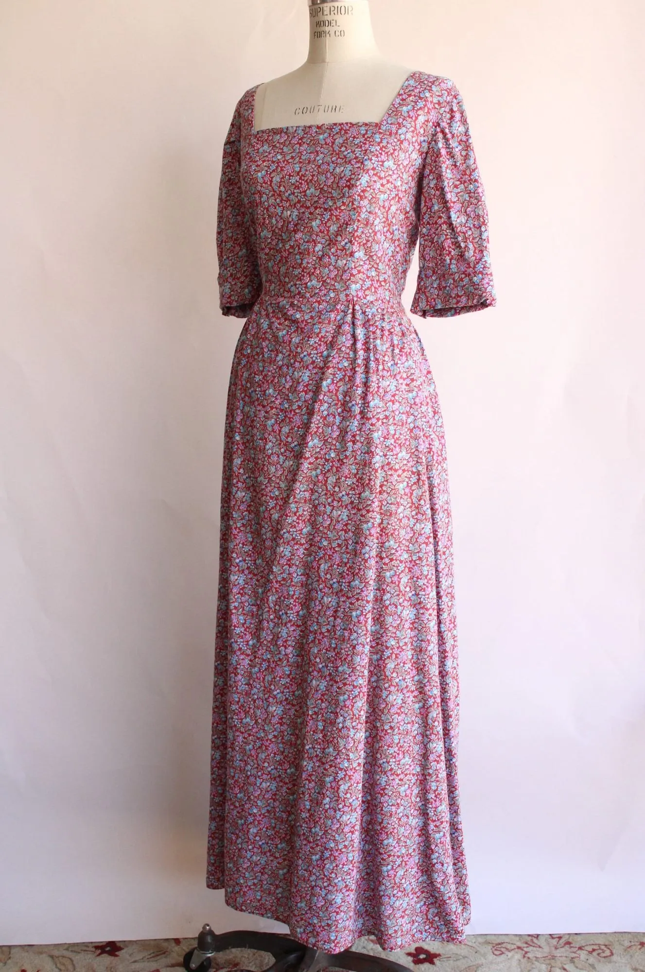 Vintage 1970s 1980s Victorian Day Dress Costume