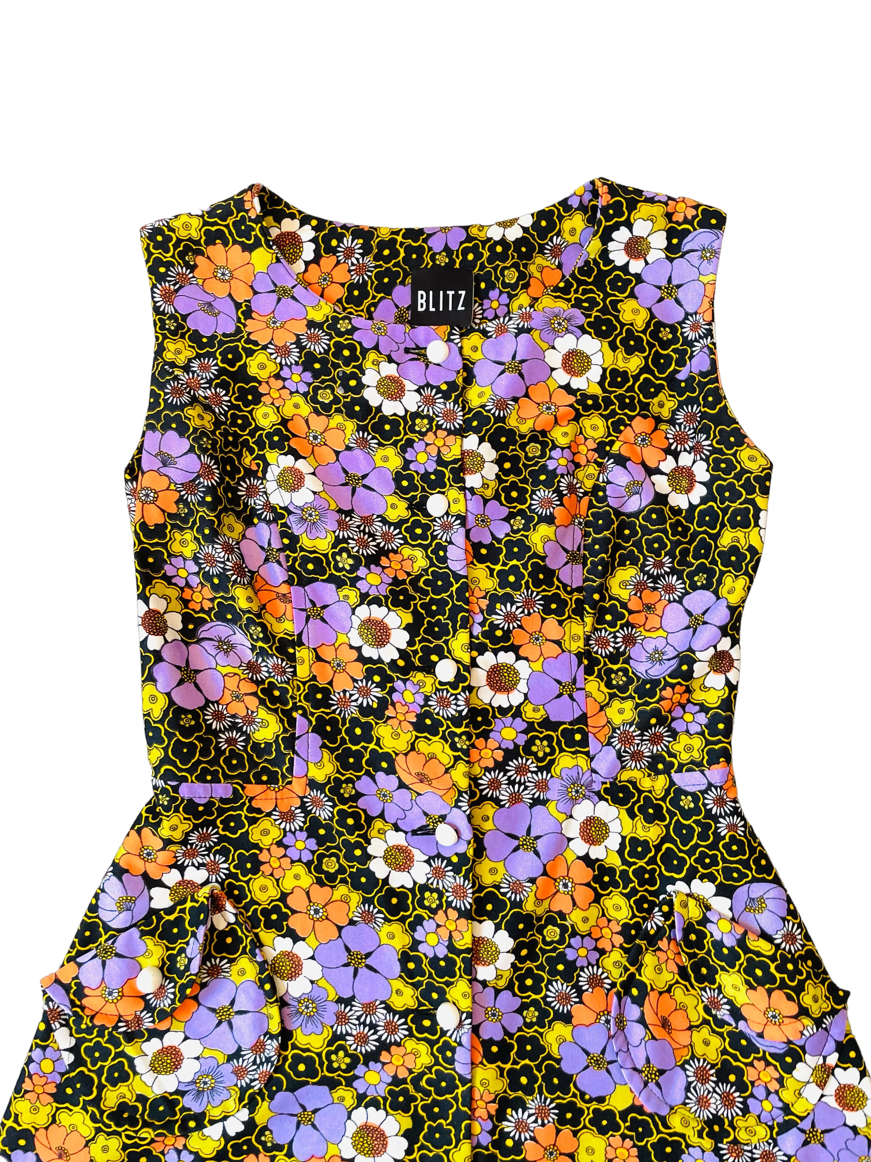 Vintage 1970s Floral Summer Dress