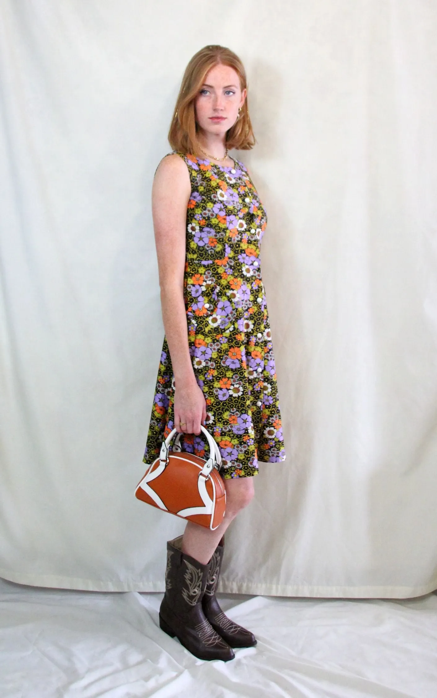 Vintage 1970s Floral Summer Dress