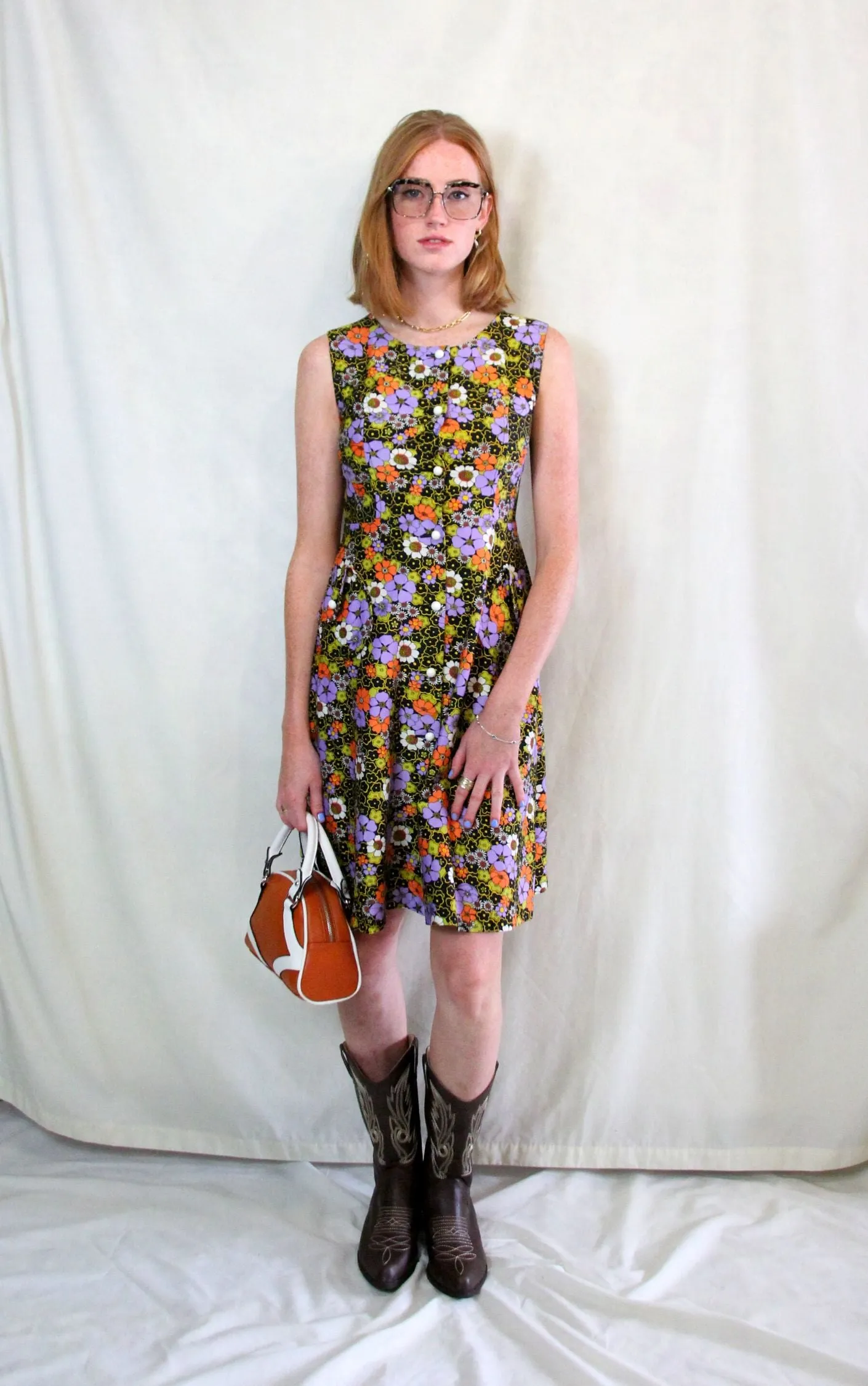 Vintage 1970s Floral Summer Dress