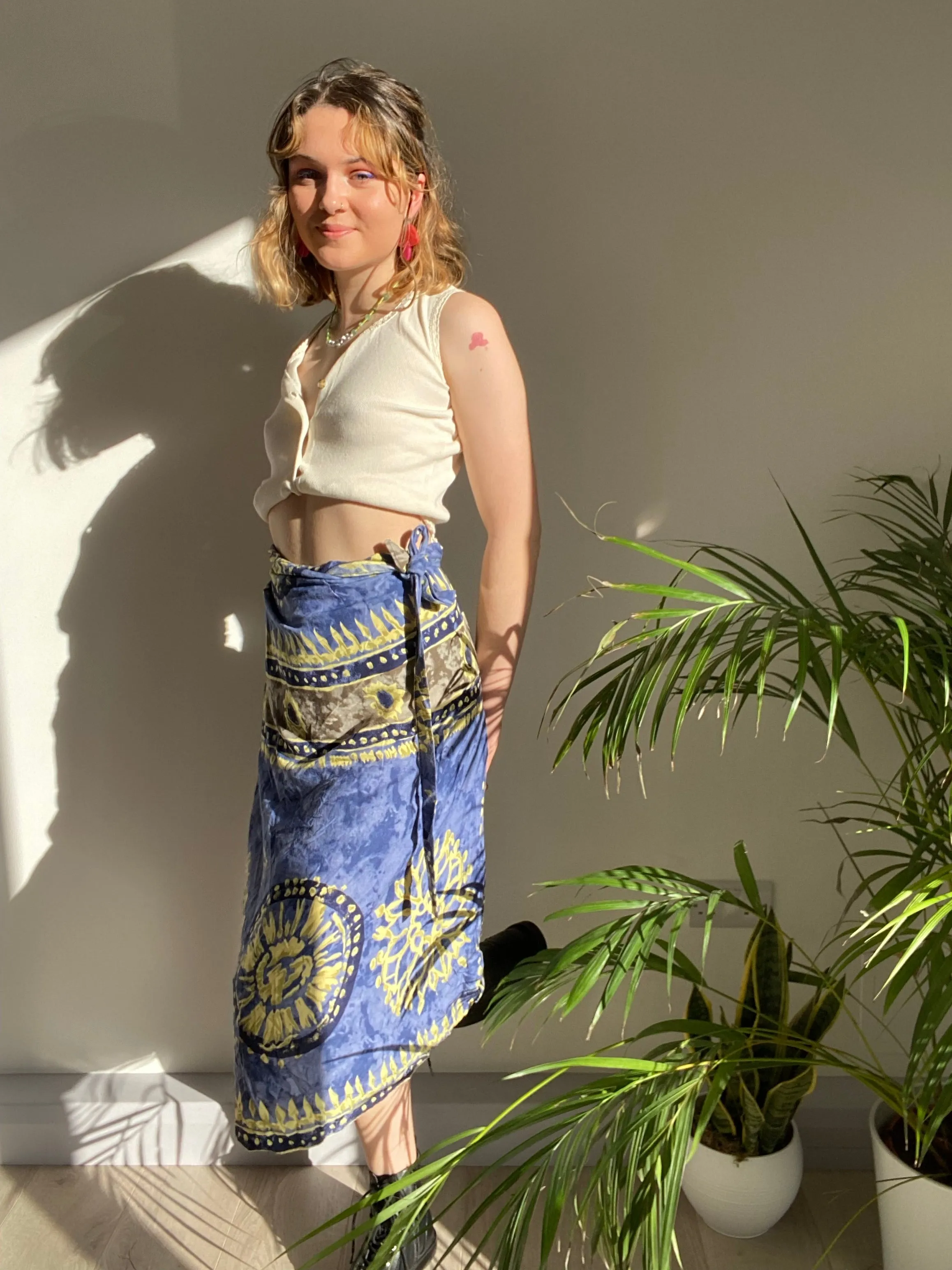 Vintage Beach Maxi Skirt