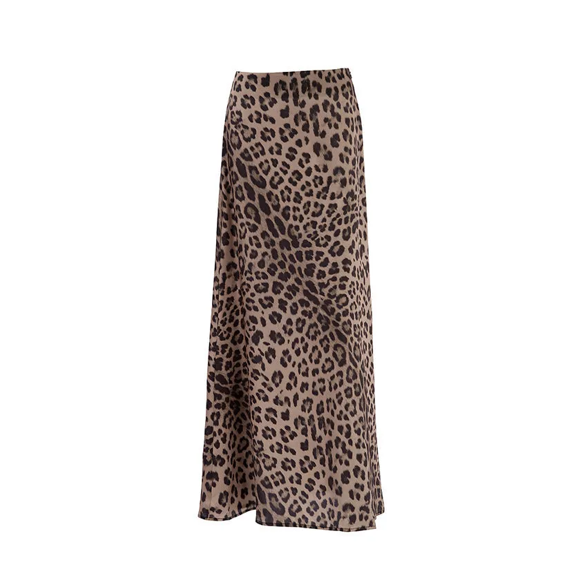 Wendy Leopard Print Maxi Skirt