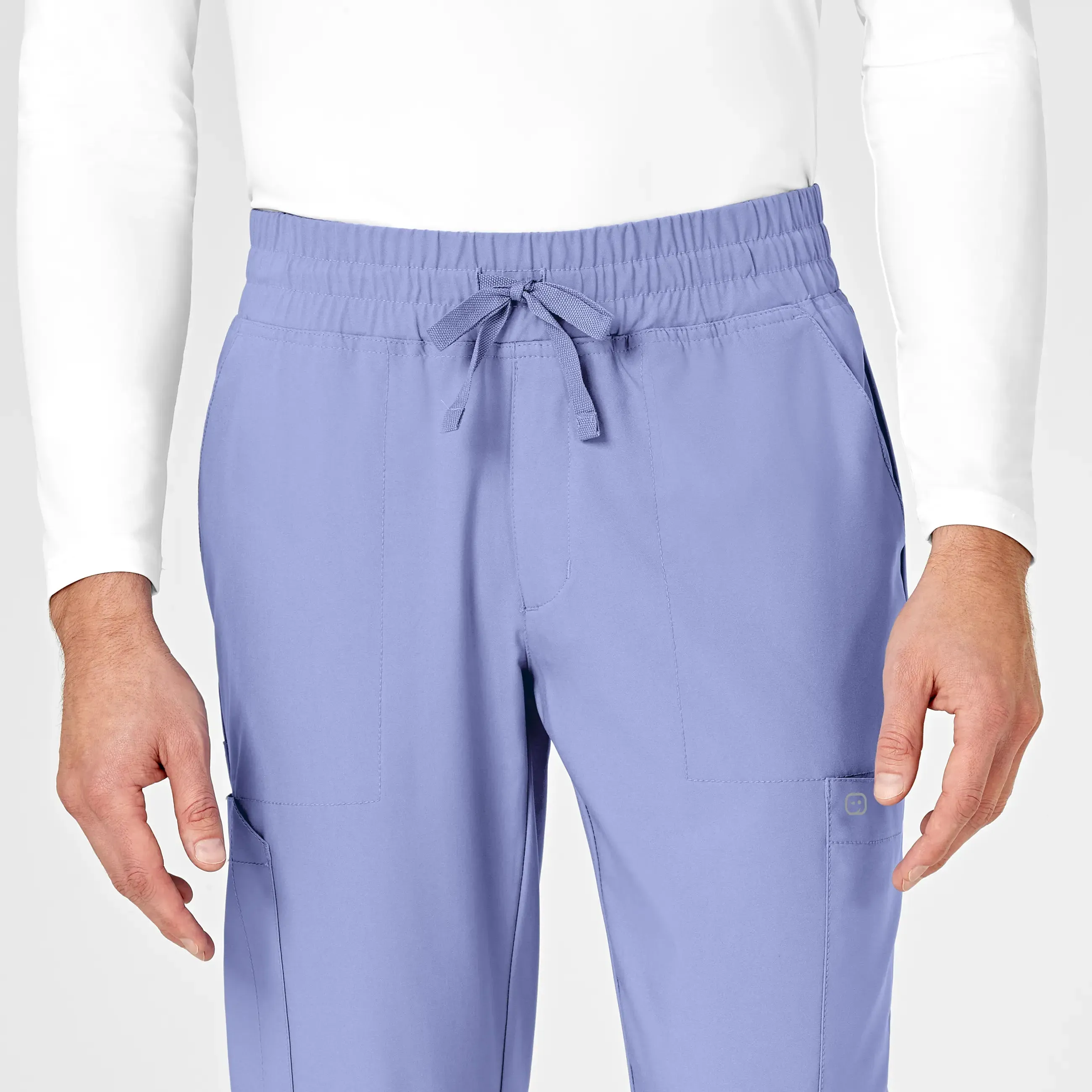 Wink Men's W123 Cargo Jogger Scrub Pant - Ceil Blue