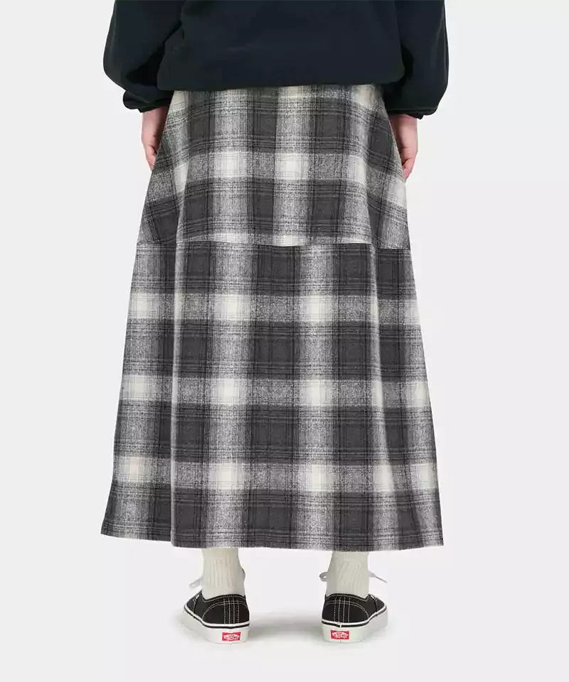 Wool Paneled Skirt