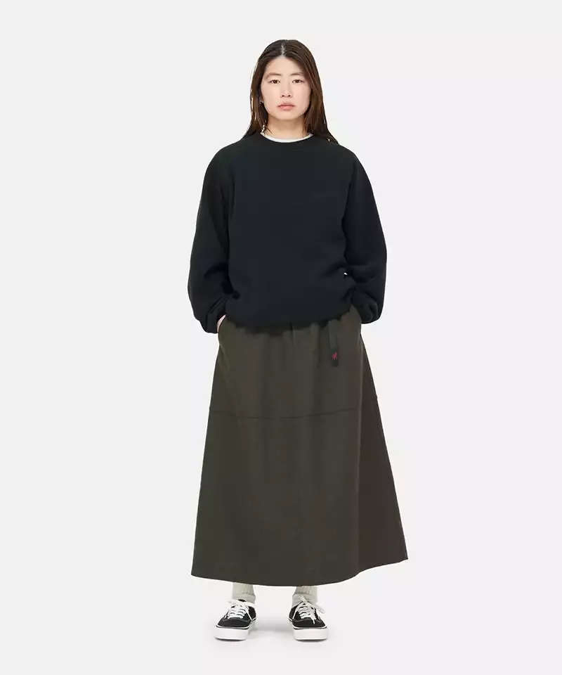 Wool Paneled Skirt