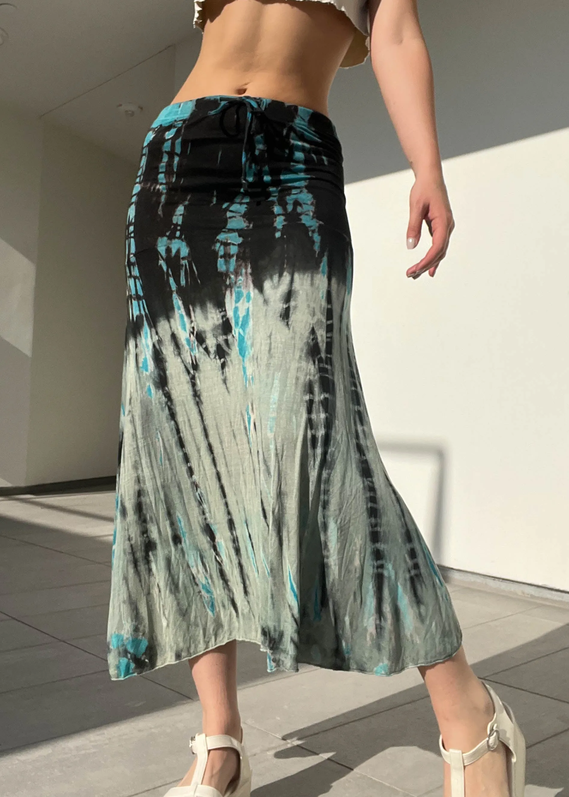 Y2k Tie Dye Maxi Skirt (S-M)