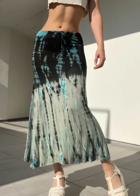 Y2k Tie Dye Maxi Skirt (S-M)