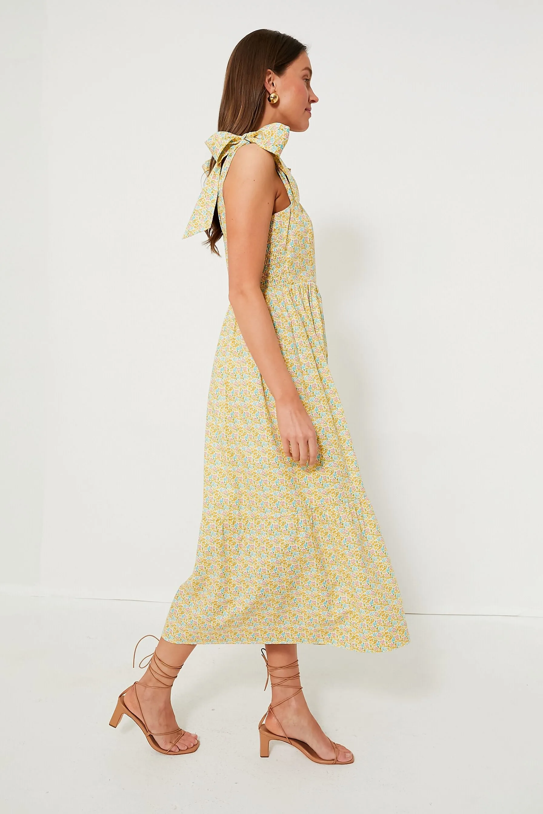 Yellow Floral Clemmie Maxi Dress